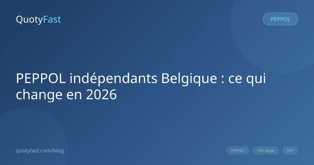 PEPPOL pour indépendants en Belgique 2026