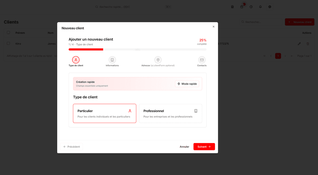 Gestion Clients