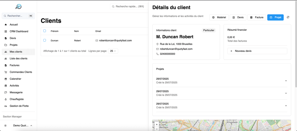 Base de données clients centralisée
